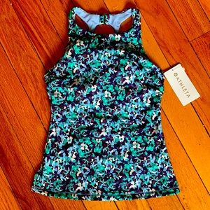 Athlete Maldives Tankini Top Elysian Floral Green Women’s size 34 B/C. NWT